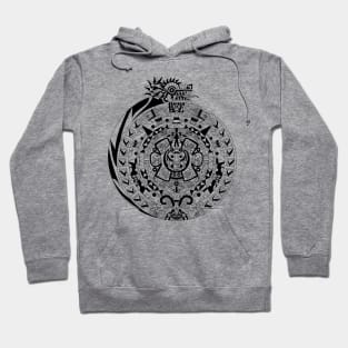 solatzo the mexican quetzalcoatl in sunshine calendar tattoo Hoodie